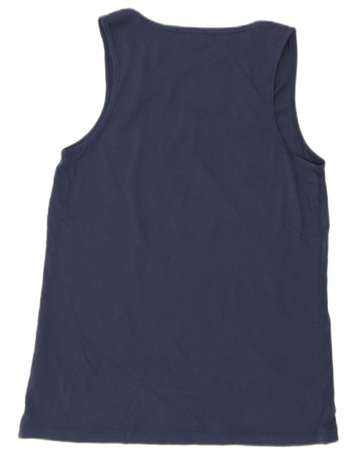 J. CREW Damen Weste Top UK 10 Small Marineblau Baumwolle