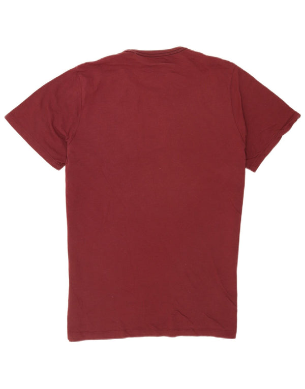 Jack & Jones Herren-T-Shirt mit Grafik, Größe L, Burgunderrot, Baumwolle