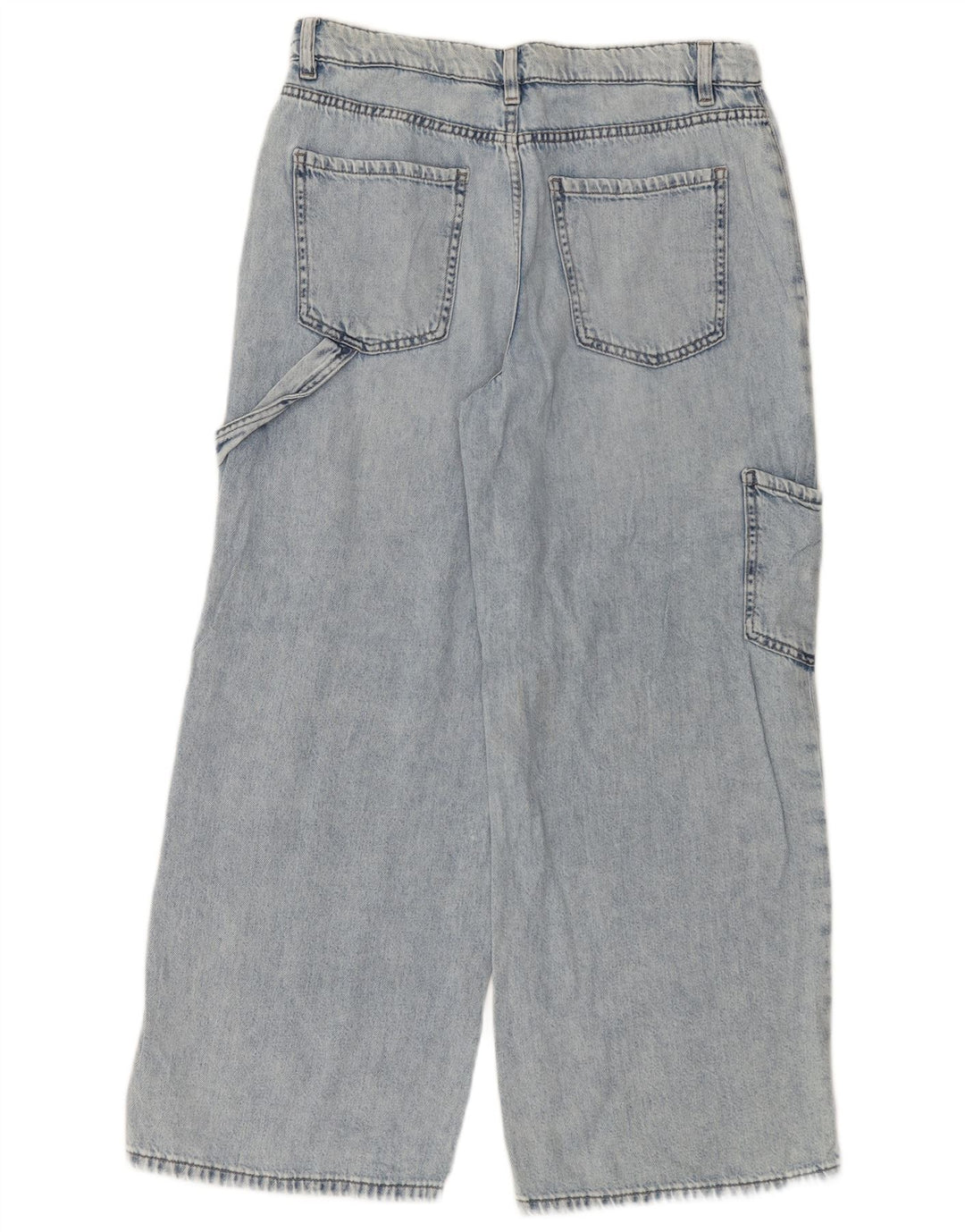 Marks & Spencer Damen Cargo-Jeans mit weitem Bein, UK 12, M, W32, L28, Blau