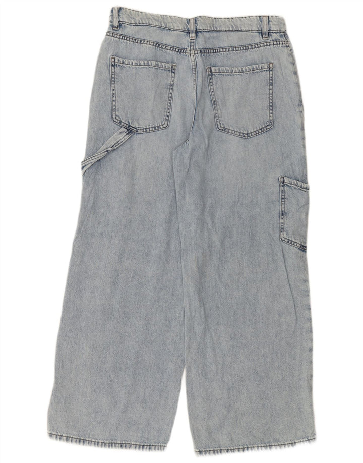 Marks & Spencer Damen Cargo-Jeans mit weitem Bein, UK 12, M, W32, L28, Blau