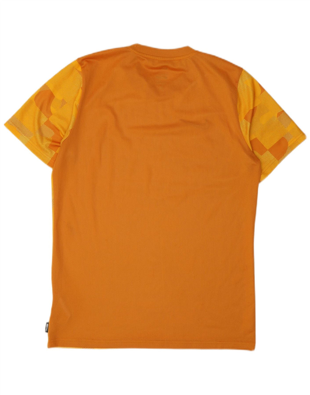 Nike Herren Dri Fit Slim Fit T-Shirt-Oberteil, großes, gelbes, geometrisches Polyester
