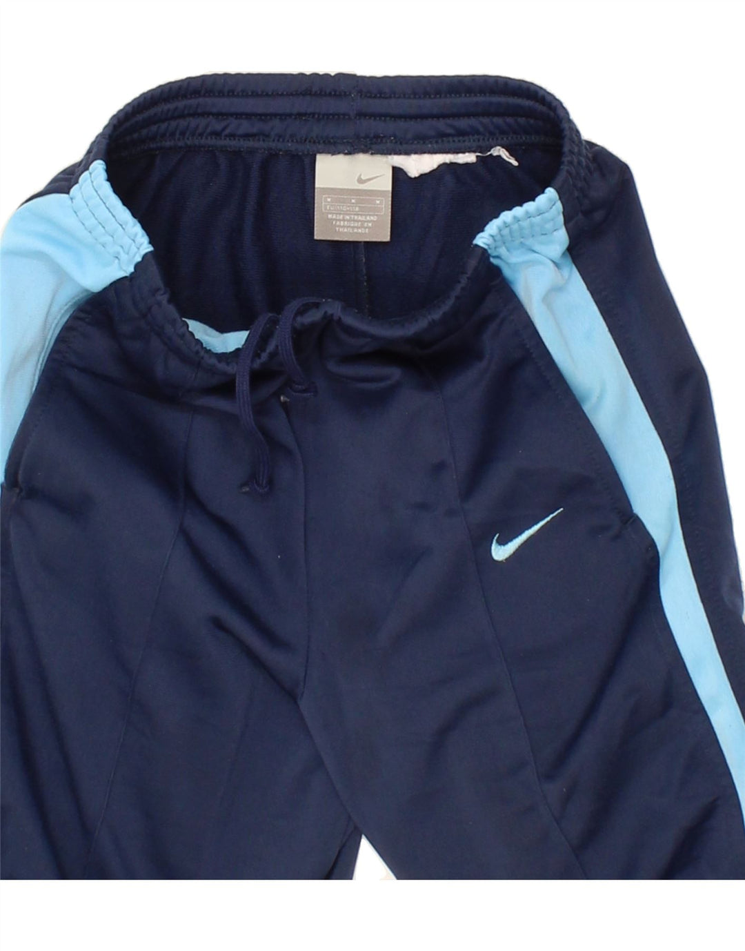 NIKE Boys Tracksuit Trousers 10-11 Years Medium Navy Blue Colourblock Vintage Nike and Second-Hand Nike from Messina Hembry 