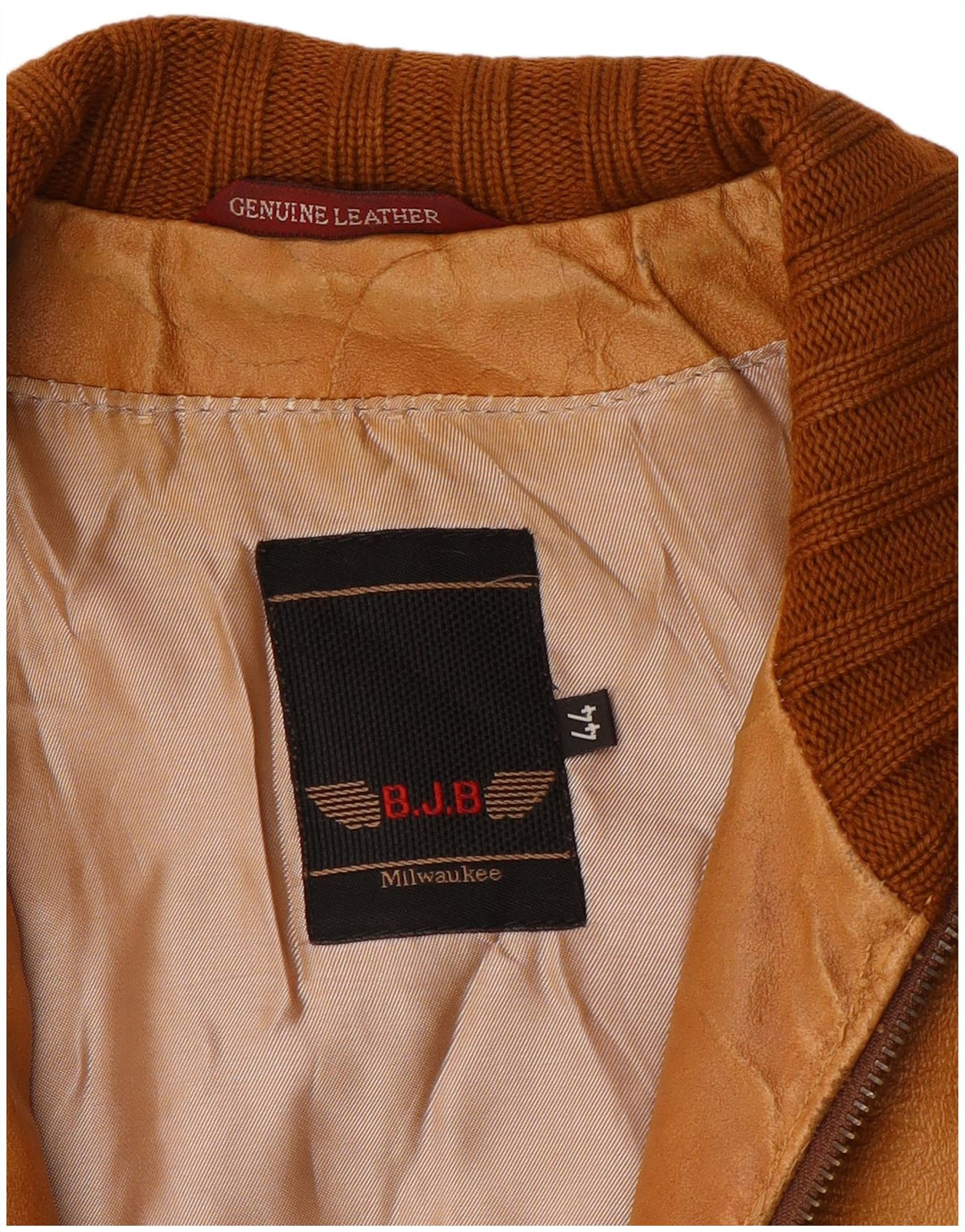 Milwaukee Damen Lederjacke IT 44 Mittelbraunes Leder