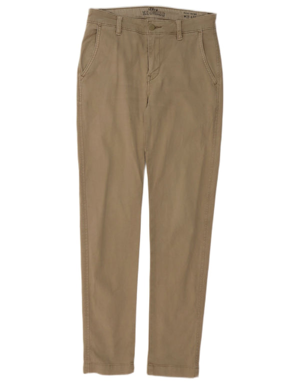 Levi's Damen Slim Tapered Chinohose W28 L30 Beige Baumwolle
