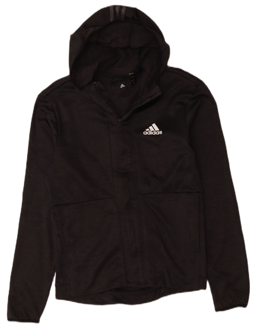 Adidas Herren-Trainingsanzug mit Kapuze, Jacke, Größe S, grau, Polyester