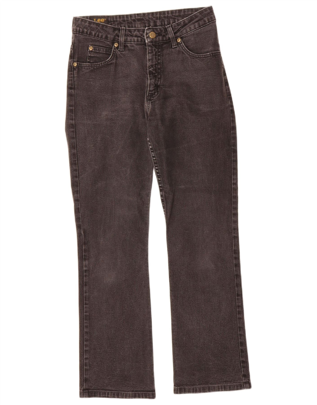 Lee Damen Cameron Straight Jeans W30 L28 Schwarze Baumwolle
