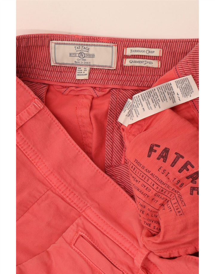 Fat Face Stückgefärbte, kurze Hose für Damen, UK 12, M, W32, L19, Rosa