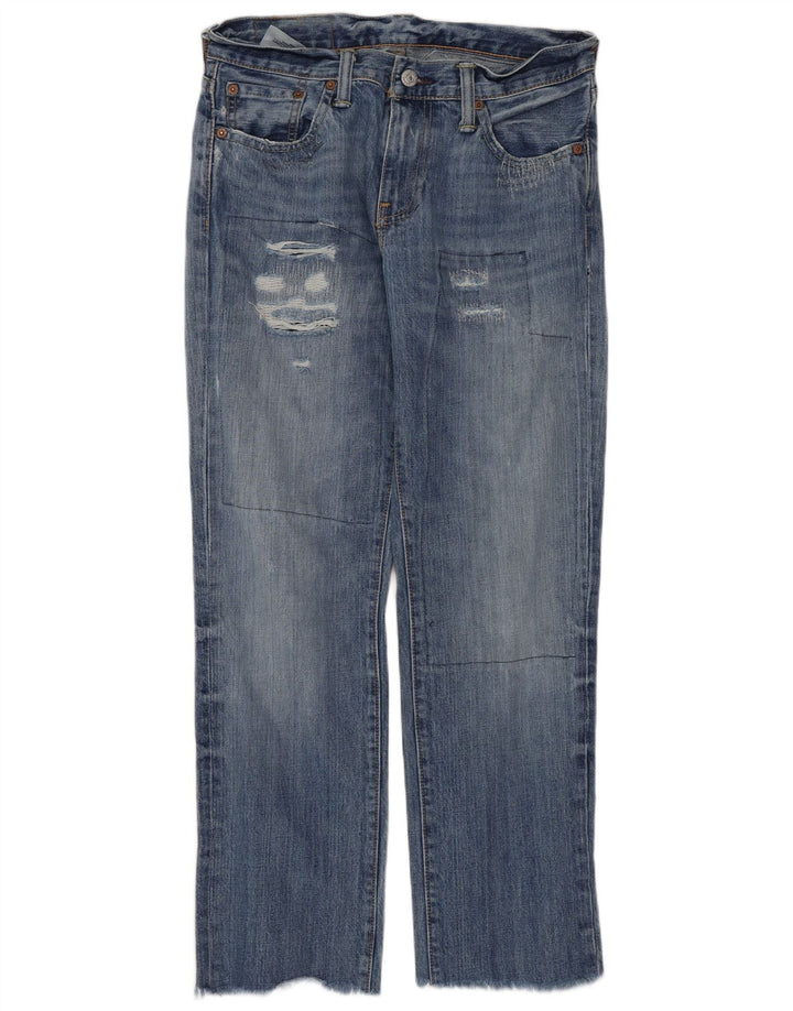Levi's Damen 511 Distressed Slim Jeans W30 L27 Blaue Baumwolle