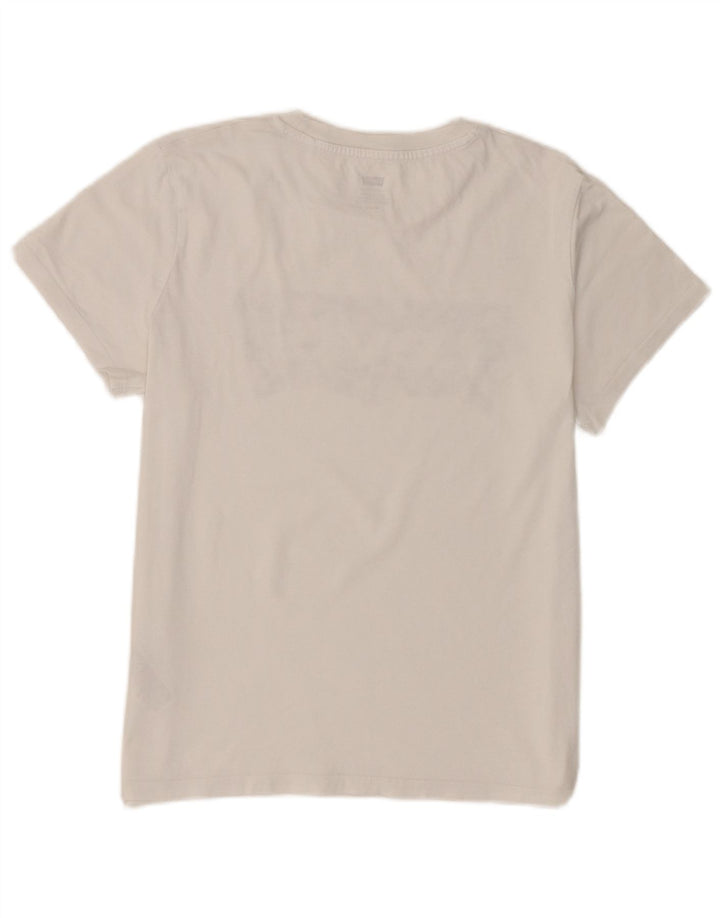 Levi's Damen-T-Shirt mit Grafik, UK 12, mittelweiße Baumwolle