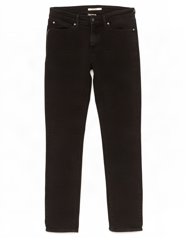 Levi's Damen 712 Slim Jeans W31 L30 Schwarze Baumwolle