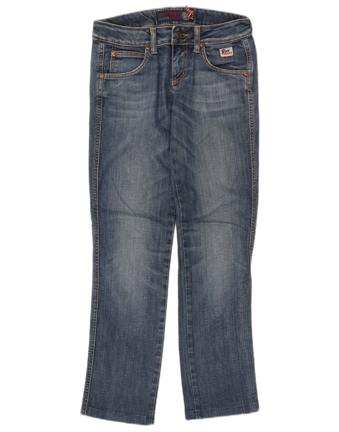 Roy Rogers Damen Straight Jeans W27 L29 Blaue Baumwolle