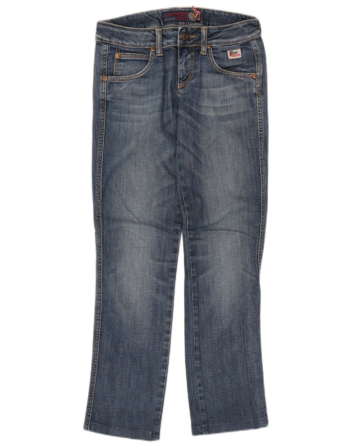 Roy Rogers Damen Straight Jeans W27 L29 Blaue Baumwolle
