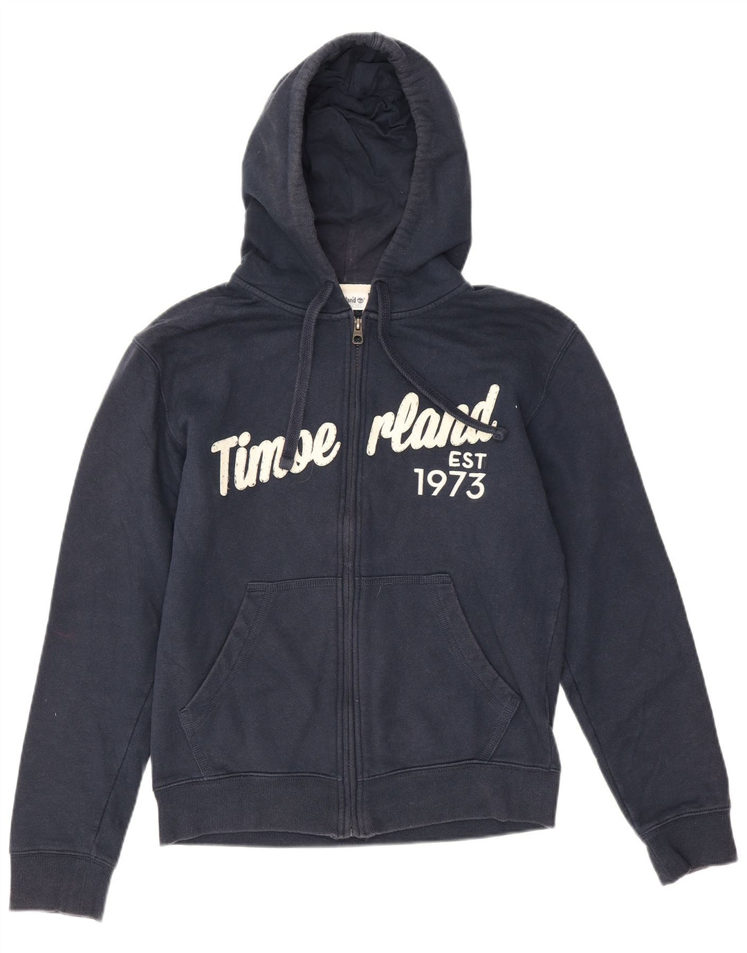 Timberland Herren-Kapuzenpullover mit grafischem Reißverschluss, Größe S, Marineblau