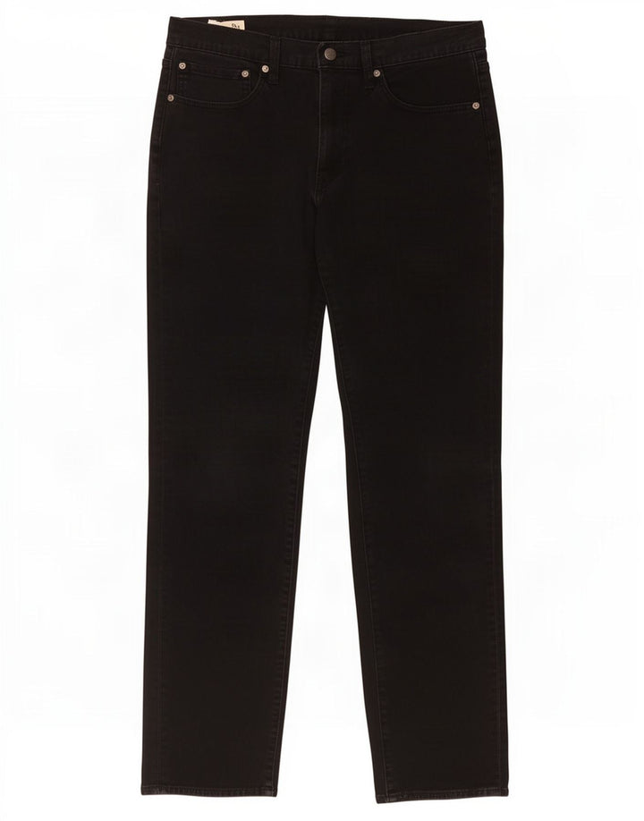 Levi's Herren 511 Slim Jeans W34 L34 Schwarze Baumwolle