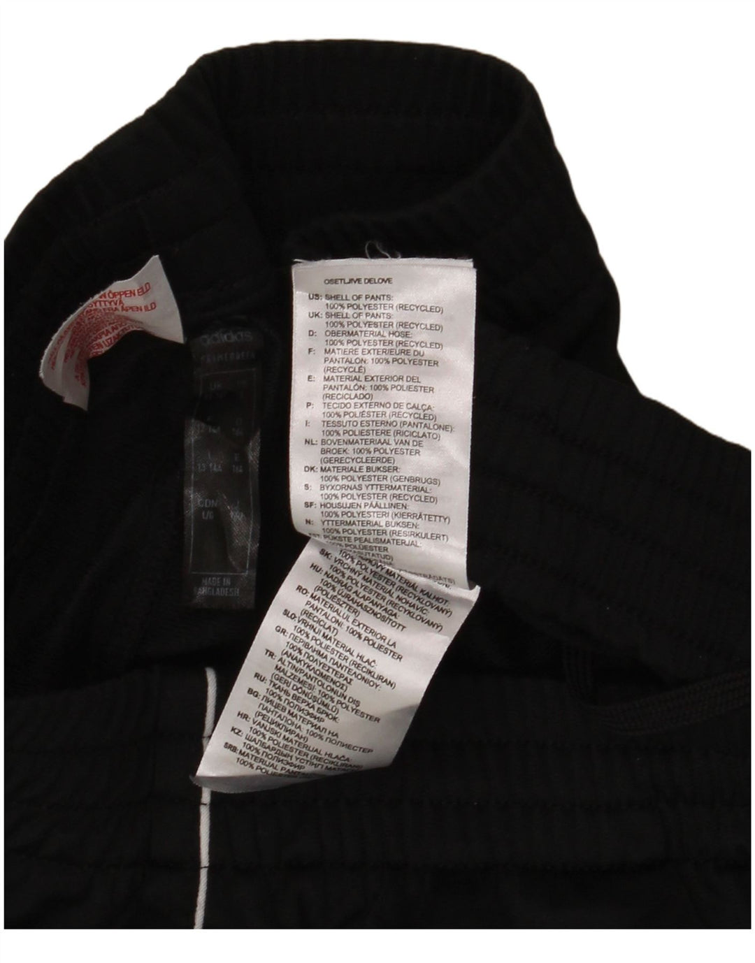 ADIDAS Jungen-Trainingshose, Jogginghose, 13–14 Jahre, schwarzes Polyester