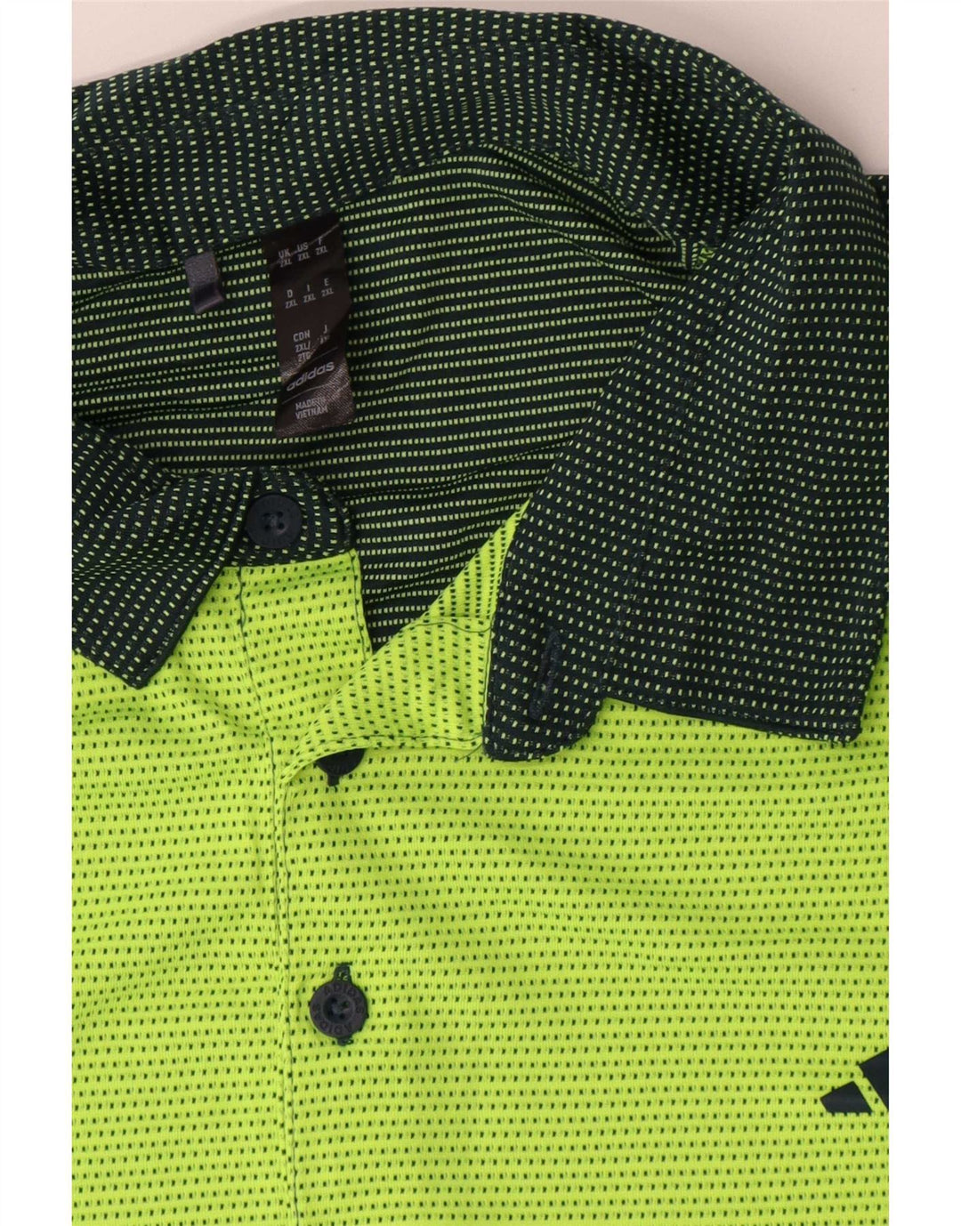 Adidas Herren Poloshirt 2XL Grün Colourblock Polyester