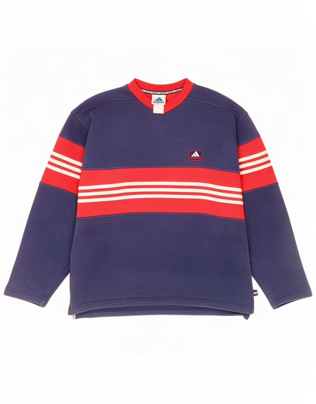 Adidas Herren-Sweatshirt-Pullover, mittelgroß, Marineblau, Farbblock