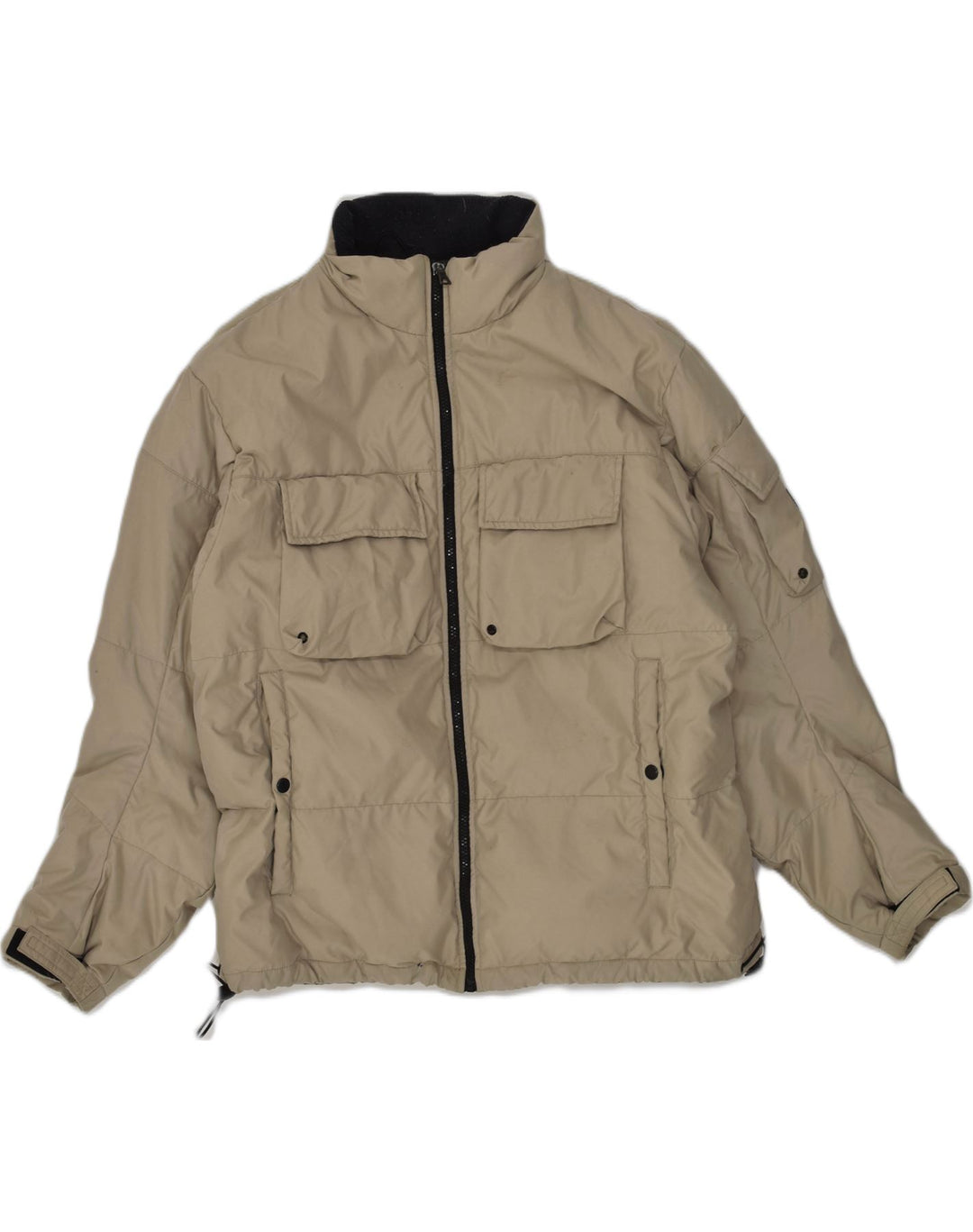 PEPE JEANS Herren Wattierte Jacke UK 36 Small Beige Polyester