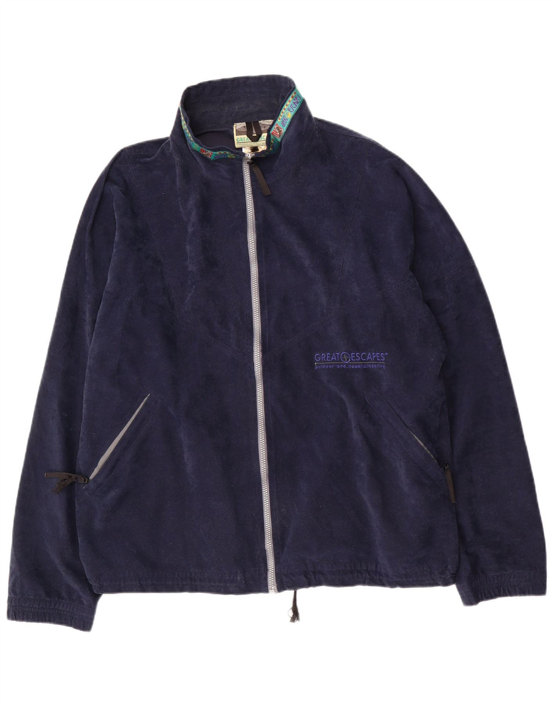 GREAT ESCAPES Herren Fleecejacke UK 42 XL Marineblau Polyester