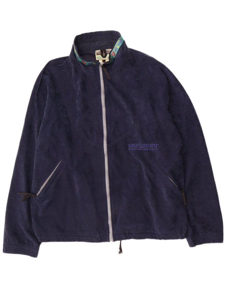 GREAT ESCAPES Herren Fleecejacke UK 42 XL Marineblau Polyester