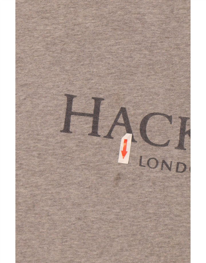 Hackett Herren-Sweatshirt mit klassischer Passform, Grafik, 3XL, graue Baumwolle