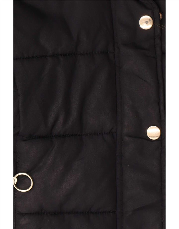 Topshop Damen-Jacke mit Kapuze, wattiert, Größe S, Marineblau, Polyester