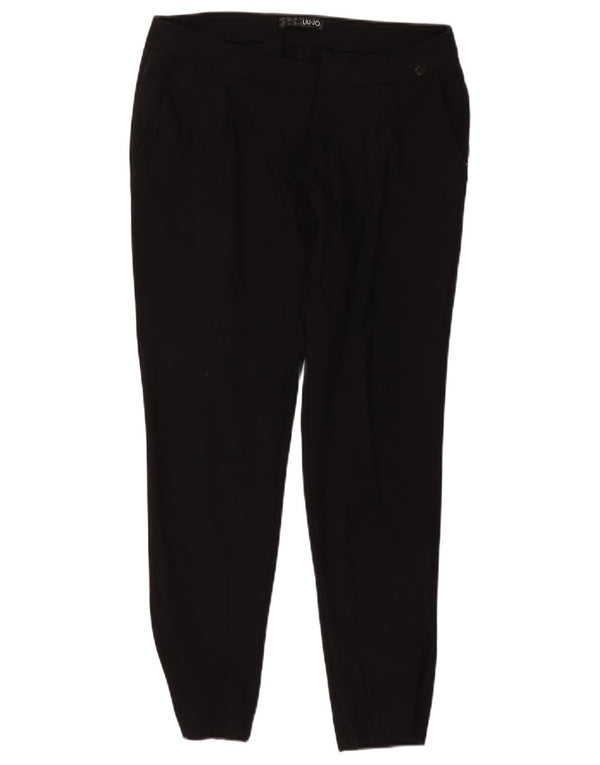 Zara Capri-Trainingshose für Damen, UK 10, Größe S, Schwarz, Baumwolle