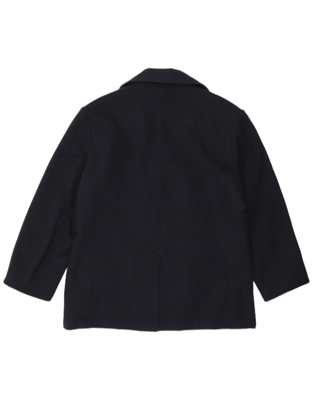 Vintage Herren Pea Coat UK 42 XL Marineblaue Wolle