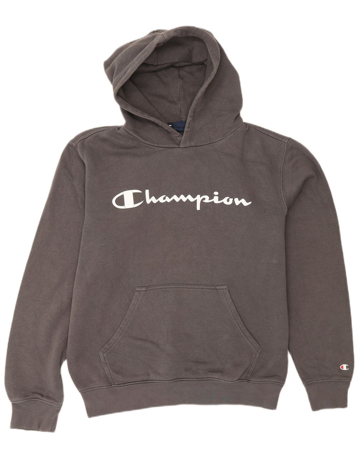 CHAMPION Herren-Kapuzenpullover mit Grafik, mittelgraue Baumwolle
