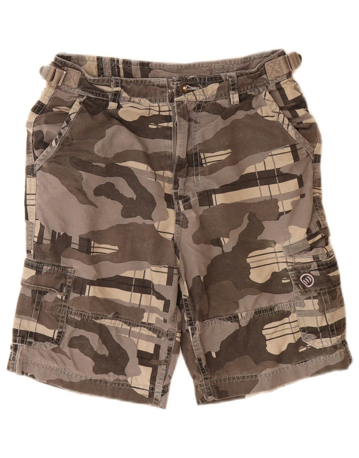 ANIMAL Cargo-Shorts für Jungen, 7–8 Jahre, W24, graue Camouflage-Baumwolle