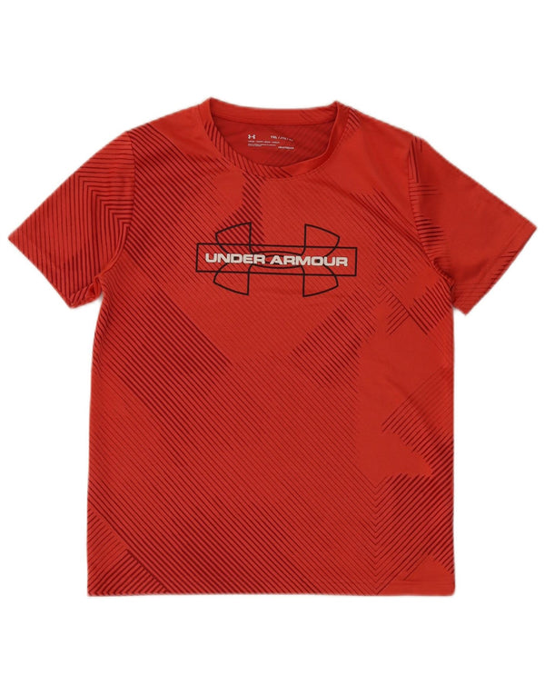 UNDER ARMOUR Jungen Heat Gear Graphic T-Shirt Top 13–14 Jahre rot gestreift