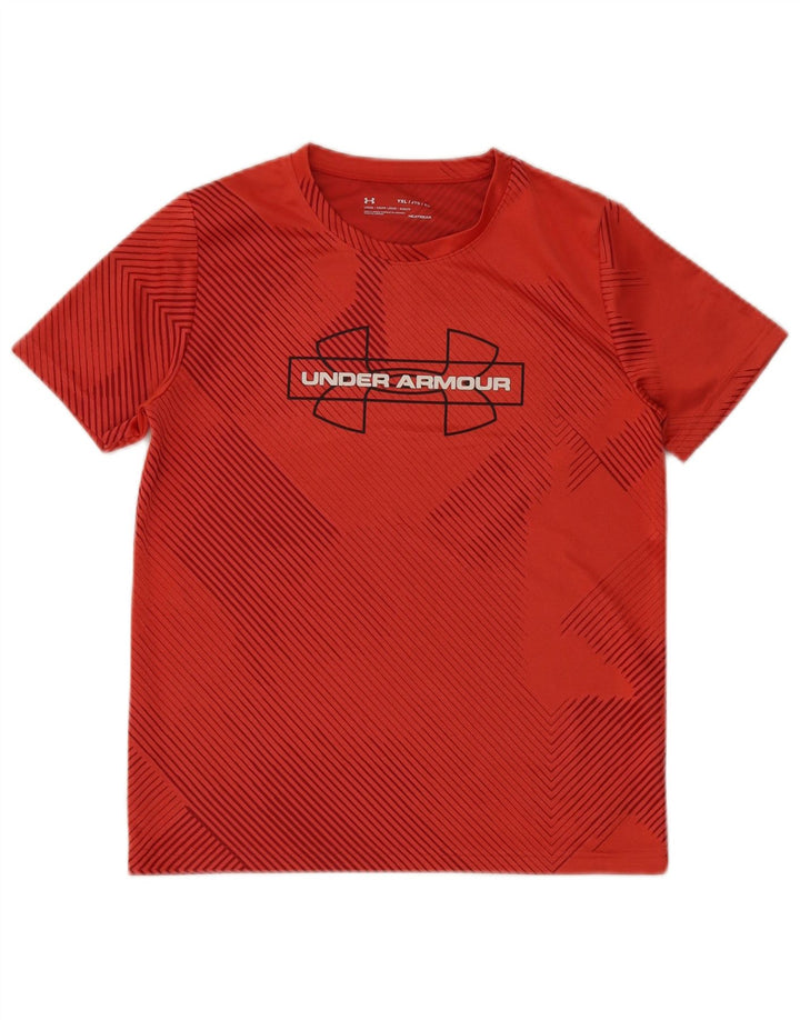 UNDER ARMOUR Jungen Heat Gear Graphic T-Shirt Top 13–14 Jahre rot gestreift