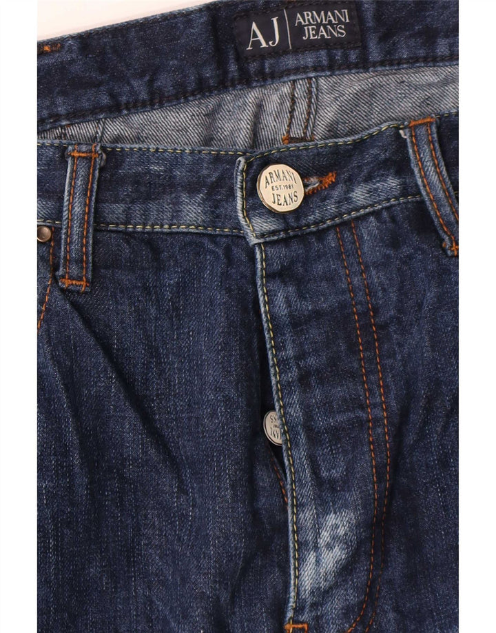 Armani Herren Straight Jeans W32 L35 Marineblau