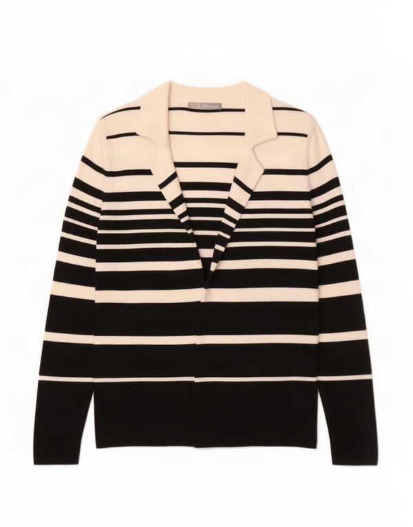 Marks & Spencer Offener Damen-Cardigan-Pullover UK 10 Small Schwarz gestreift