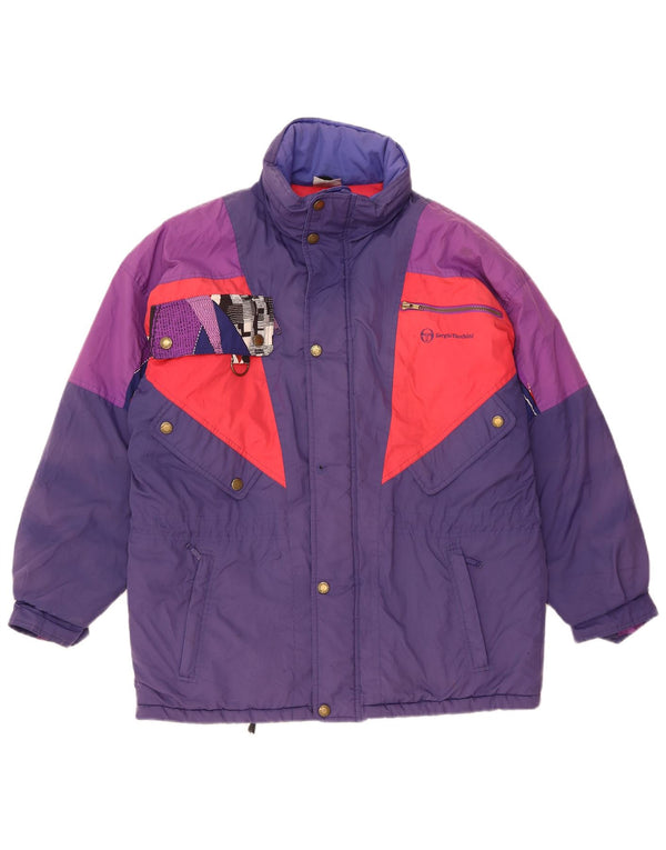 SERGIO TACCHINI Herren-Skijacke mit Kapuze, UK 40, Größe L, Marineblau, Farbblock