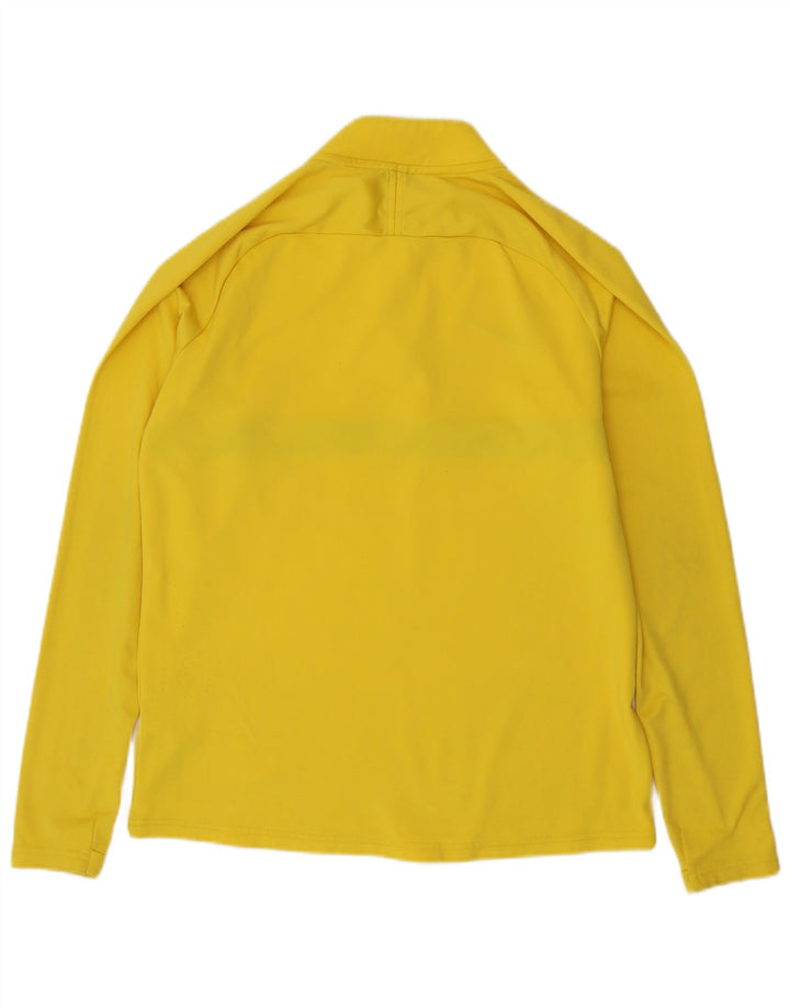 Nike Herren Dri Fit Pullover-Trainingsanzugoberteil mit Reißverschluss und Farbblock in Mittelgelb