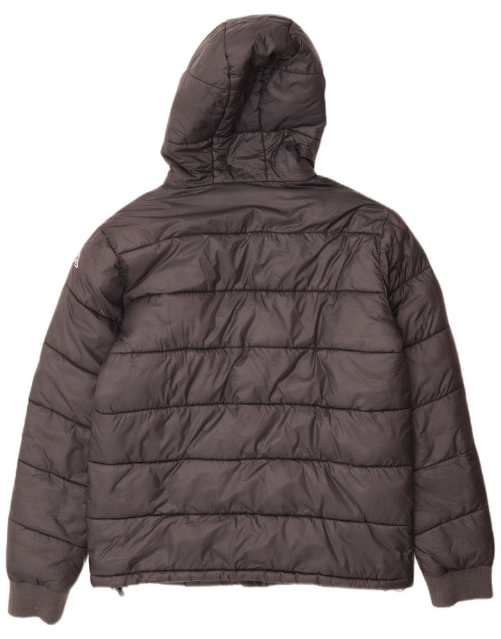 Kappa Herren-Jacke mit Kapuze, gepolstert, Größe 40, Grau