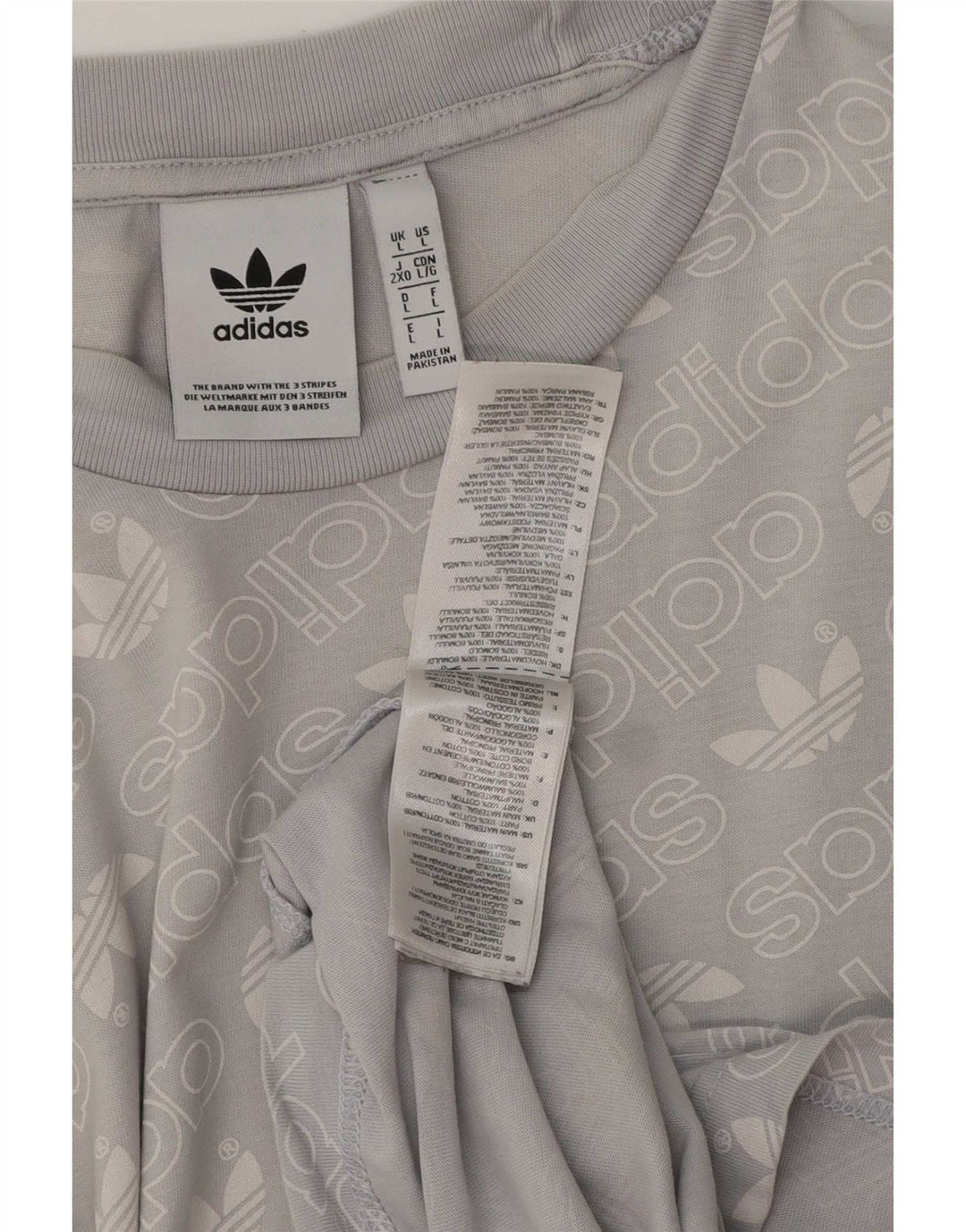 Adidas Herren Grafik T-Shirt Top Große blaue Baumwolle