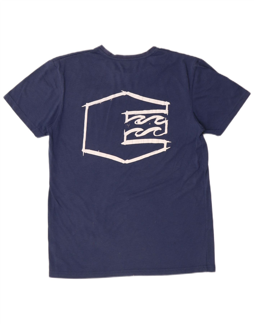 BILLABONG Damen Grafik-T-Shirt-Oberteil UK 14 Medium Marineblau Polyester