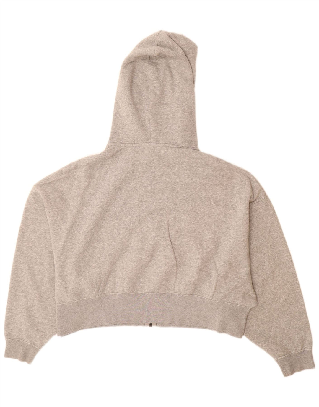 Nike Damen-Pullover mit übergroßem Reißverschluss und Kapuze, UK 10, Größe S, Grau, Baumwolle