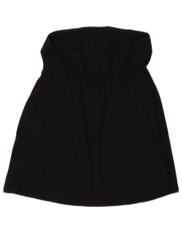 Benetton Damen Crop Trägerloses Top UK 8 Small Schwarz