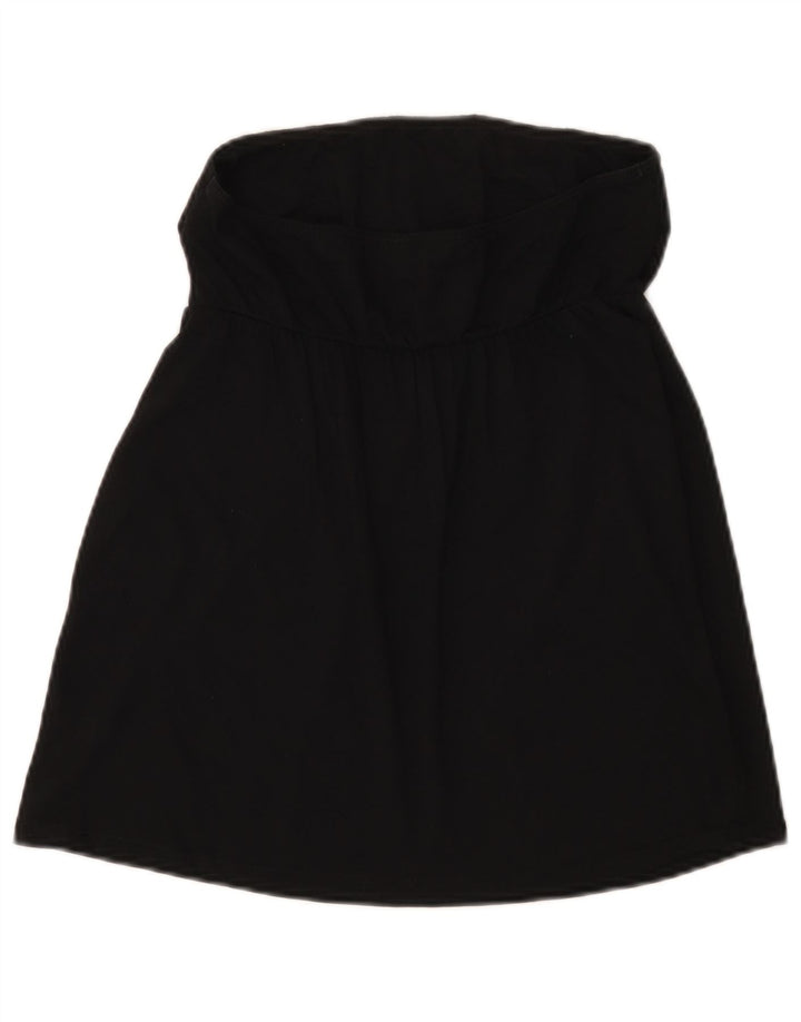 Benetton Damen Crop Trägerloses Top UK 8 Small Schwarz