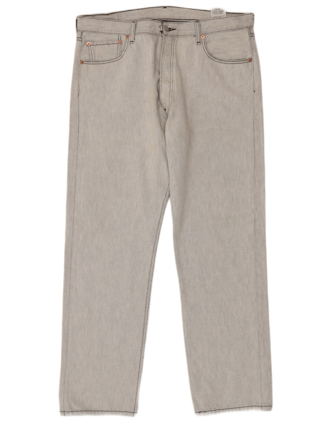 Levi's Herren 501 Straight Jeans W38 L34 Graue Baumwolle