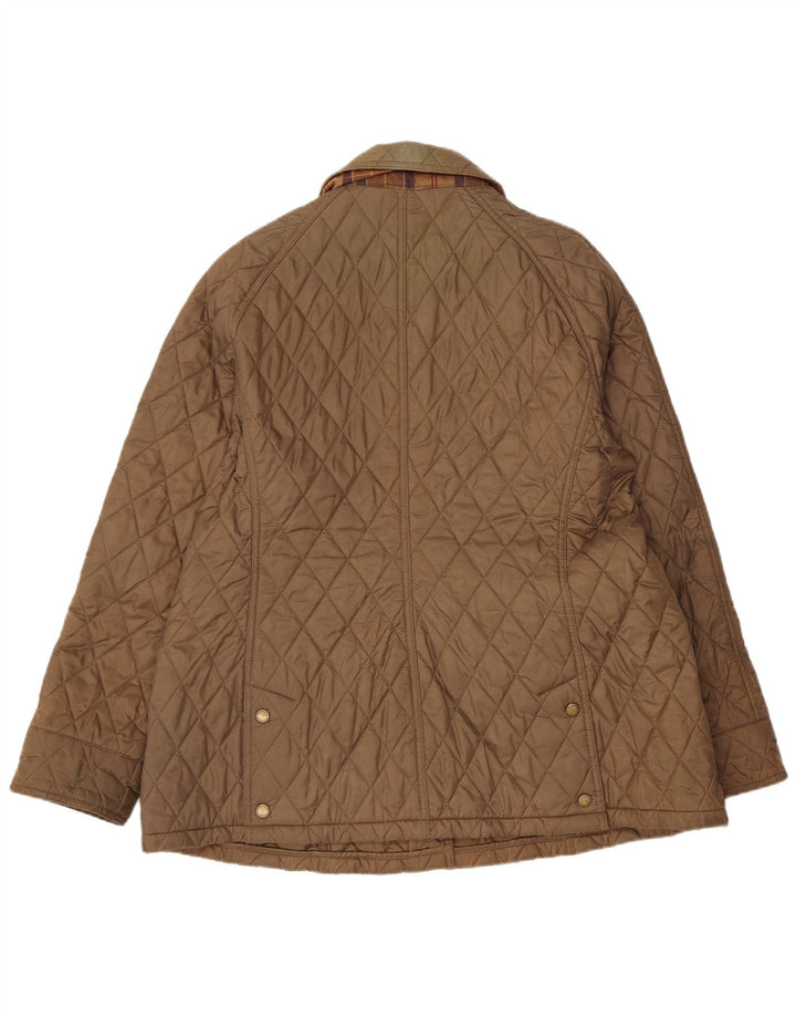 Barbour Damen Steppjacke UK 18 XL Braunes Polyamid