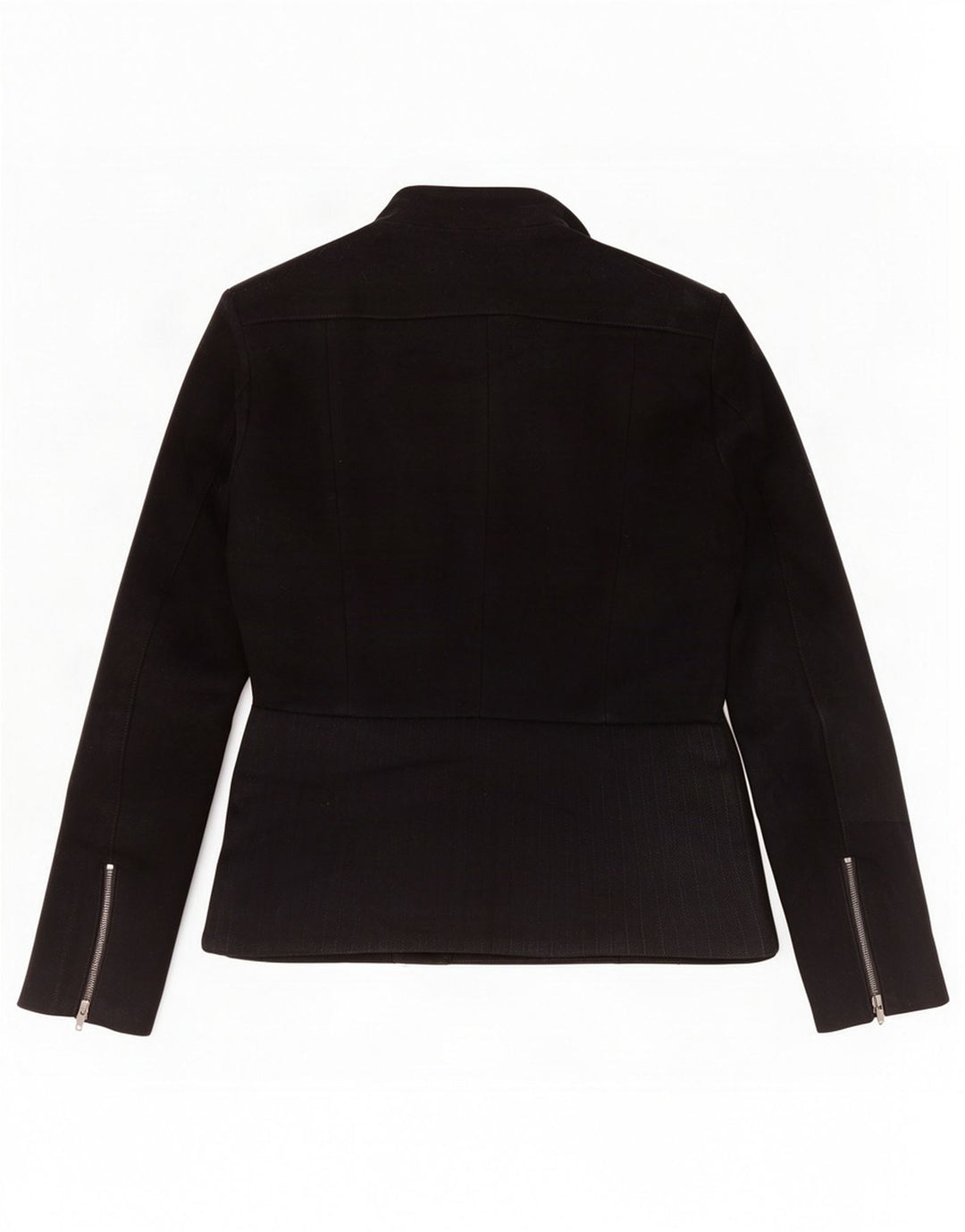 Reiss Damen Bikerjacke UK 10 Small Schwarze Wolle