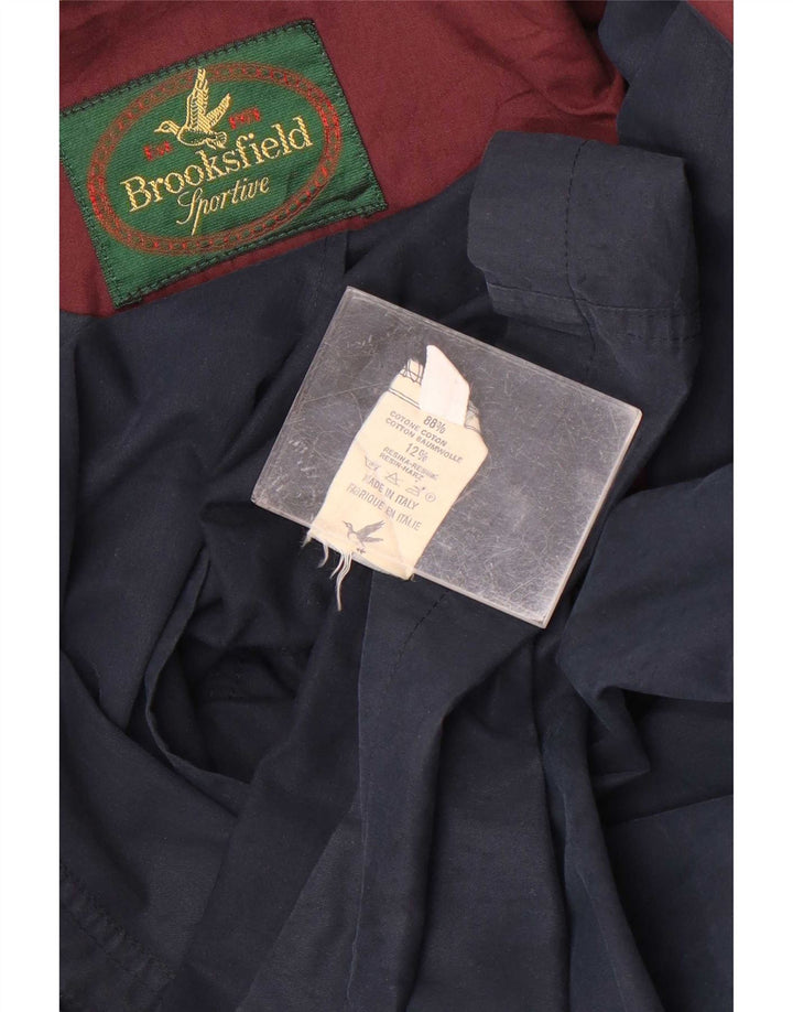 Brooksfield Herren-Utility-Jacke mit Kapuze, IT 50, groß, marineblau, Baumwolle