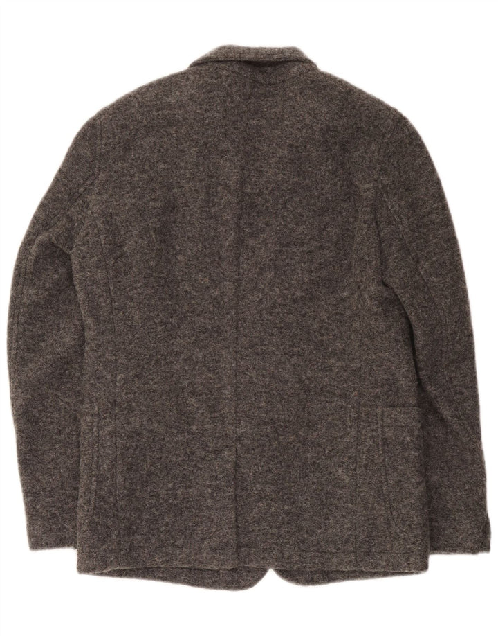 Sun68 Herren-Blazer mit 5 Knöpfen, gestrickt, UK 36, kleine graue Wolle