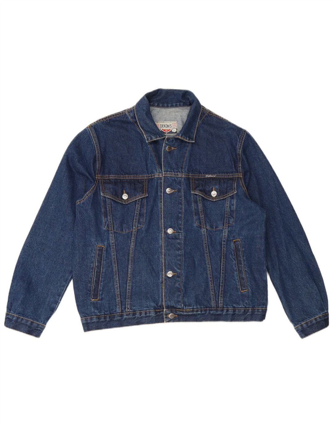 Vintage Herren Jeansjacke EU 52 XL Blaue Baumwolle