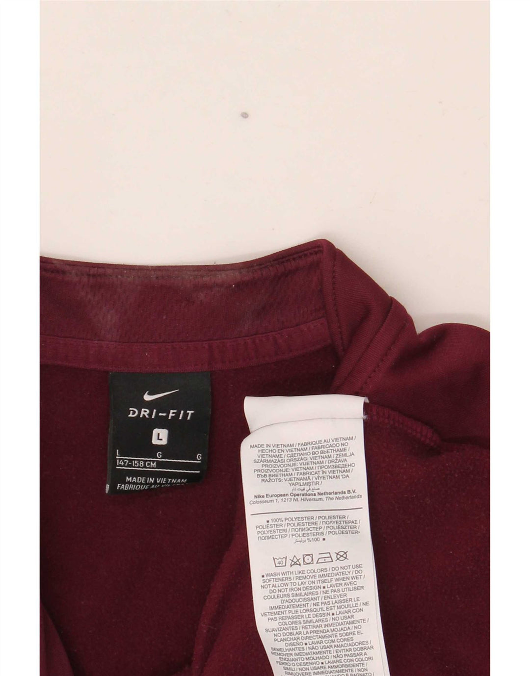 Nike Dri Fit Graphic Pullover-Trainingsanzug für Jungen, 12–13 Jahre, Größe L, Burgunderrot
