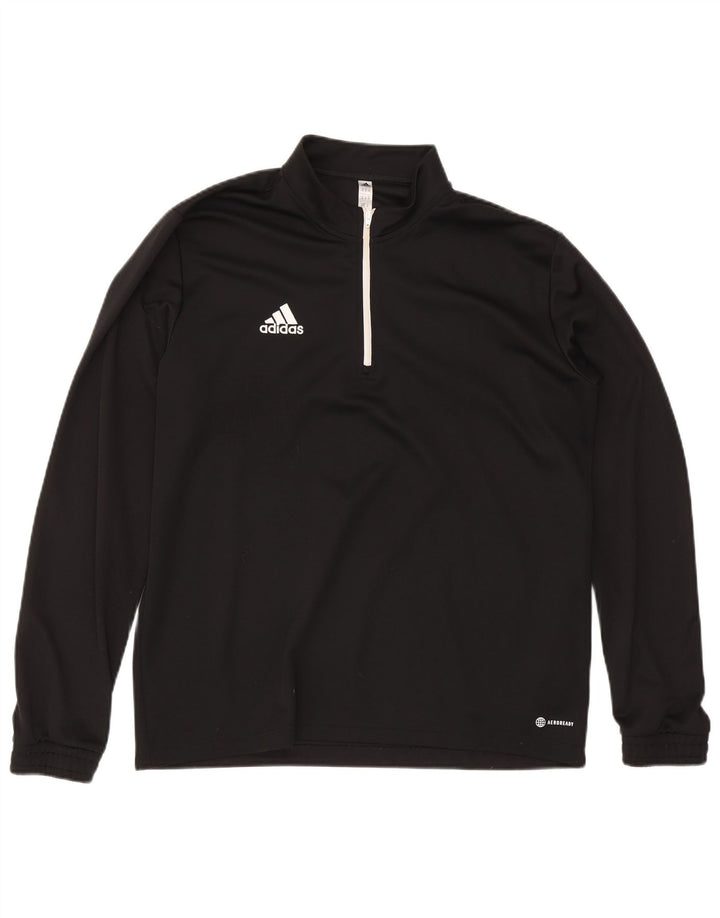 Adidas Herren Aeroready Zip Neck Pullover Trainingsanzug Top XL Schwarz Polyester